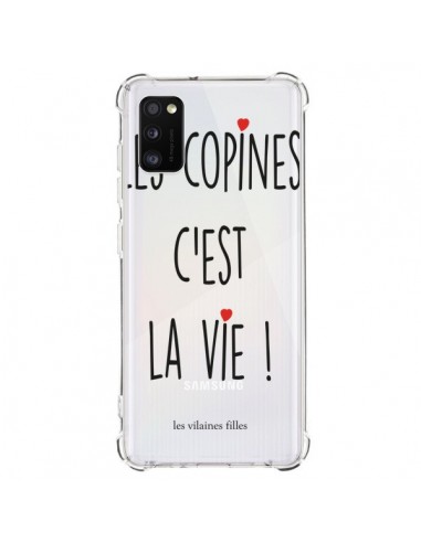 Coque Samsung Galaxy A41 Les copines, c'est la vie Transparente - Les Vilaines Filles