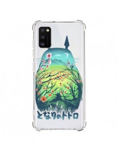 Coque Samsung Galaxy A41 Totoro Manga Flower Transparente...