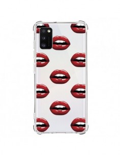 Coque Samsung Galaxy A41 Lèvres Rouges Lips Transparente...