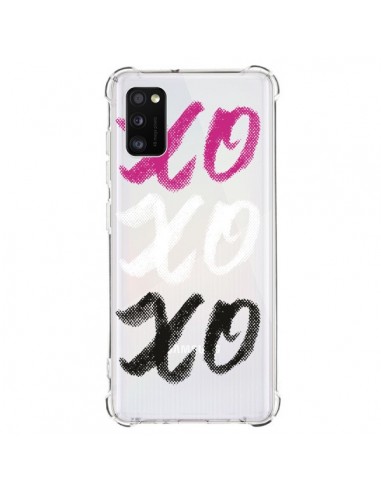 Coque Samsung Galaxy A41 XoXo Rose Blanc Noir Transparente - Yohan B.