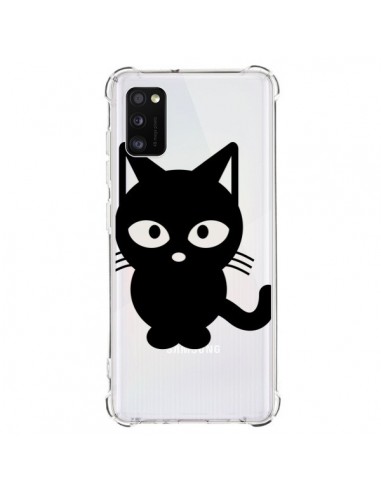 Coque Samsung Galaxy A41 Chat Noir Cat Transparente - Yohan B.