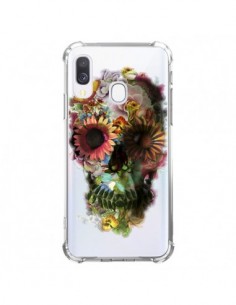 Coque Samsung Galaxy A40 Skull Flower Tête de Mort...