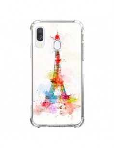 Coque Samsung Galaxy A40 Paris Tour Eiffel Muticolore -...