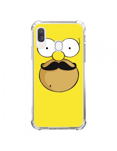Coque Samsung Galaxy A40 Homer Movember Moustache Simpsons - Bertrand Carriere