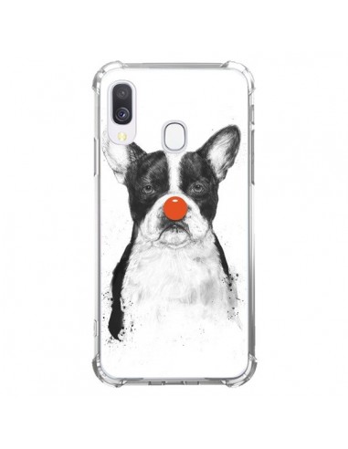 Coque Samsung Galaxy A40 Clown Bulldog Chien Dog - Balazs Solti