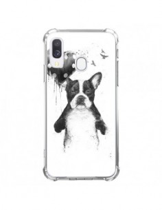 Coque Samsung Galaxy A40 Lover Bulldog Chien Dog My Heart...