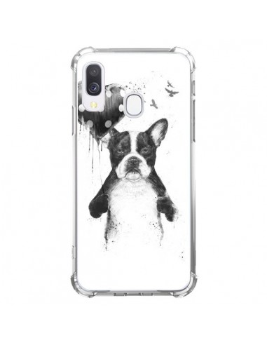 Coque Samsung Galaxy A40 Lover Bulldog Chien Dog My Heart Goes Boom - Balazs Solti