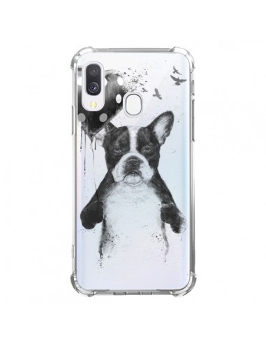 Coque Samsung Galaxy A40 Love Bulldog Dog Chien Transparente - Balazs Solti