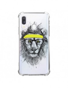 Coque Samsung Galaxy A40 Hipster Lion Transparente -...