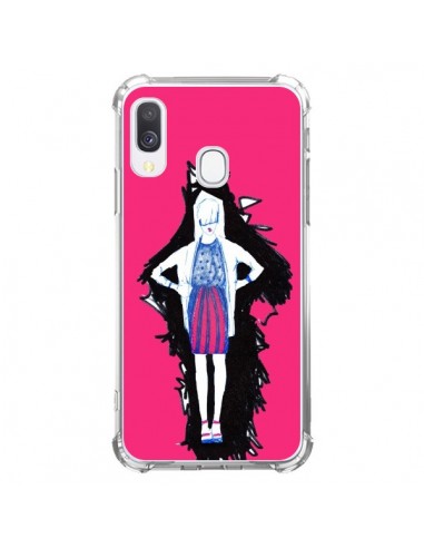 Coque Samsung Galaxy A40 Lola Femme Fashion Mode Rose - Cécile