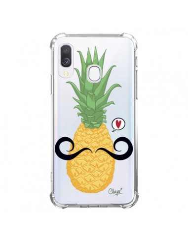 Coque Samsung Galaxy A40 Ananas Moustache Transparente - Chapo