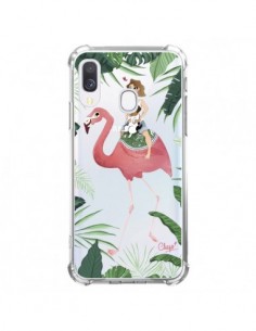 Coque Samsung Galaxy A40 Lolo Love Flamant Rose Chien...