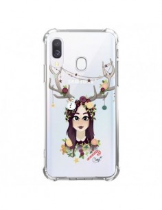 Coque Samsung Galaxy A40 Christmas Girl Femme Noel Bois...