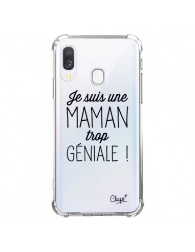 Coque Samsung Galaxy A40 Je suis une Maman trop Géniale Transparente - Chapo