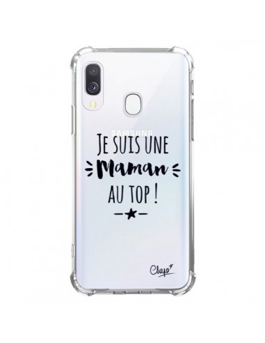 Coque Samsung Galaxy A40 Je suis une Maman au Top Transparente - Chapo