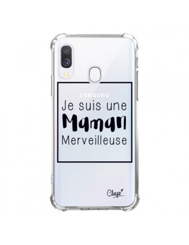 Coque Samsung Galaxy A40 Je suis une Maman Merveilleuse Transparente - Chapo