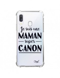 Coque Samsung Galaxy A40 Je suis une Maman super Canon...