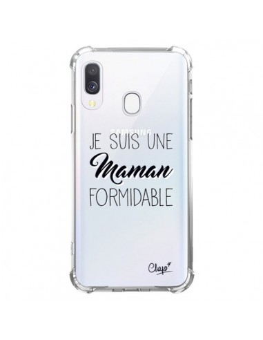 Coque Samsung Galaxy A40 Je suis une Maman Formidable Transparente - Chapo