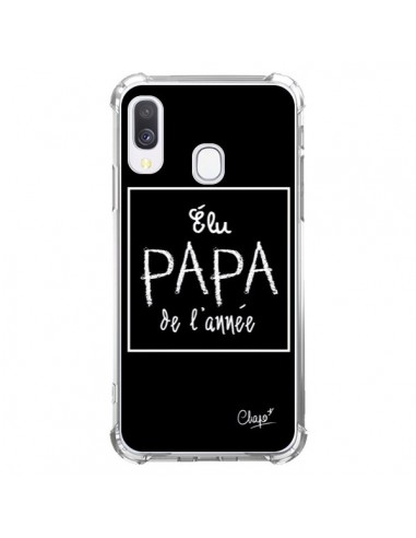 Coque Samsung Galaxy A40 Elu Papa de l'Année Noir - Chapo