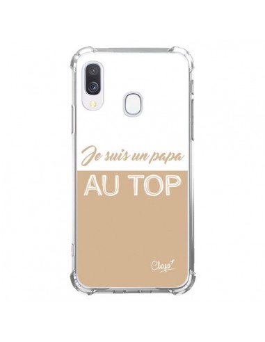 Coque Samsung Galaxy A40 Je suis un Papa au Top Beige - Chapo