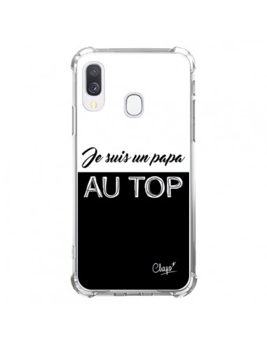 Coque Samsung Galaxy A40 Je suis un Papa au Top Noir - Chapo