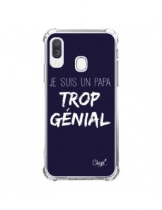 Coque Samsung Galaxy A40 Je suis un Papa trop Génial Bleu...