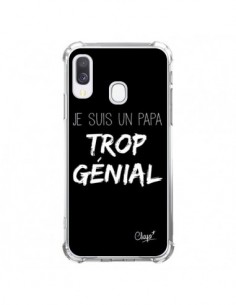 Coque Samsung Galaxy A40 Je suis un Papa trop Génial Noir...