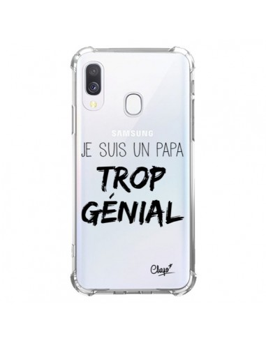 Coque Samsung Galaxy A40 Je suis un Papa trop Génial Transparente - Chapo