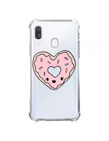 Coque Samsung Galaxy A40 Donuts Heart Coeur Rose Transparente - Claudia Ramos