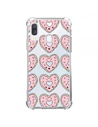 Coque Samsung Galaxy A40 Donuts Heart Coeur Rose Pink Transparente - Claudia Ramos
