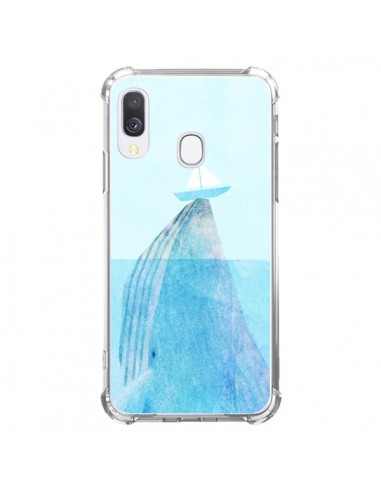 Coque Samsung Galaxy A40 Baleine Whale Bateau Mer - Eric Fan