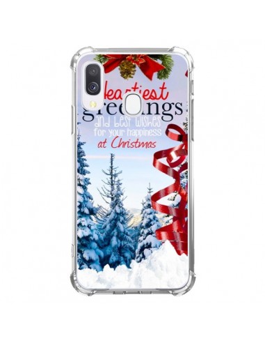 Coque Samsung Galaxy A40 Voeux Joyeux Noël - Eleaxart