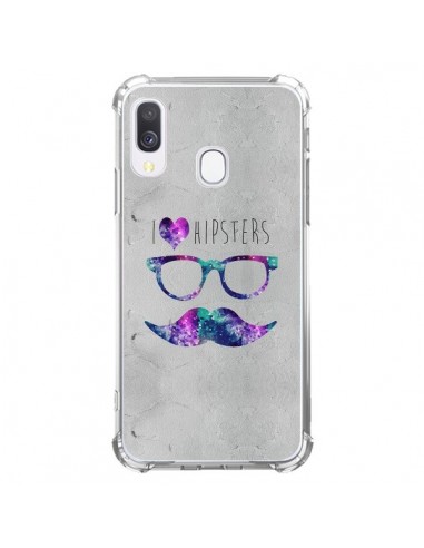 Coque Samsung Galaxy A40 I Love Hipsters - Eleaxart
