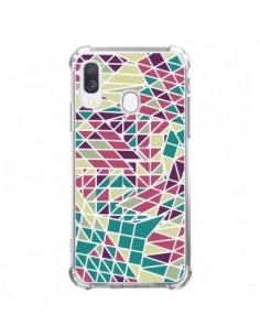 Coque Samsung Galaxy A40 Azteque Triangles Vert Violet -...