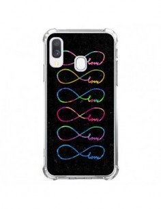 Coque Samsung Galaxy A40 Love Forever Infini Noir - Eleaxart