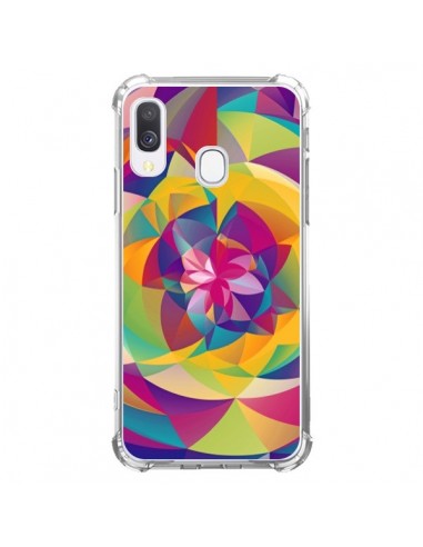 Coque Samsung Galaxy A40 Acid Blossom Fleur - Eleaxart