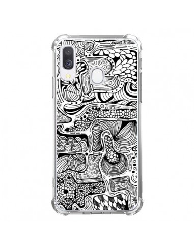 Coque Samsung Galaxy A40 Reflejo Reflet Noir et Blanc - Eleaxart