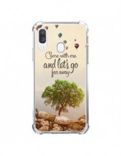 Coque Samsung Galaxy A40 Let's Go Far Away Ballons -...