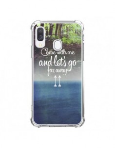 Coque Samsung Galaxy A40 Let's Go Far Away Forest Foret -...