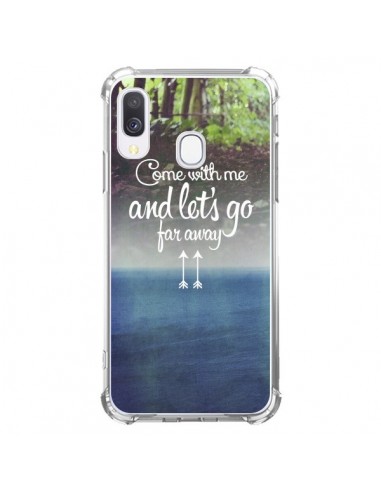 Coque Samsung Galaxy A40 Let's Go Far Away Forest Foret - Eleaxart