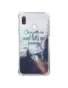 Coque Samsung Galaxy A40 Let's Go Far Away Snow Neige -...