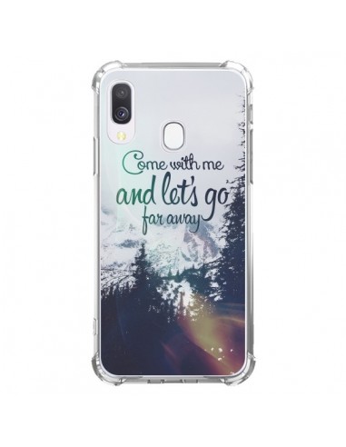 Coque Samsung Galaxy A40 Let's Go Far Away Snow Neige - Eleaxart