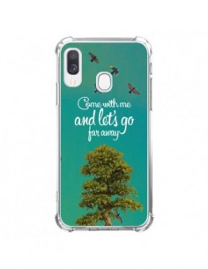 Coque Samsung Galaxy A40 Let's Go Far Away Tree Arbre -...