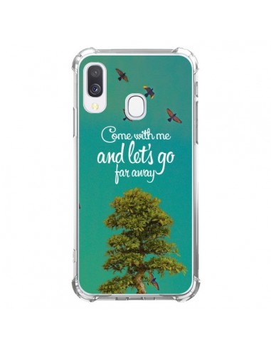 Coque Samsung Galaxy A40 Let's Go Far Away Tree Arbre - Eleaxart