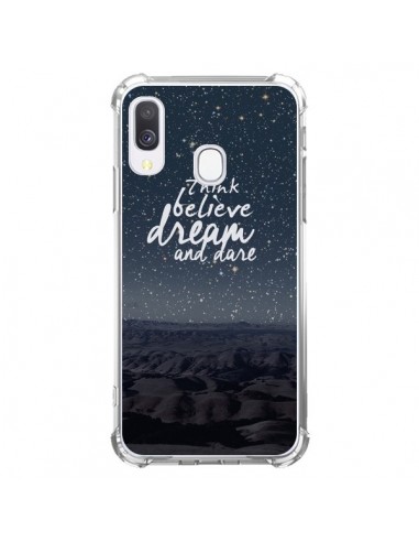 Coque Samsung Galaxy A40 Think believe dream and dare Pensée Rêves - Eleaxart