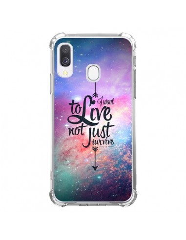 Coque Samsung Galaxy A40 I want to live Je veux vivre - Eleaxart