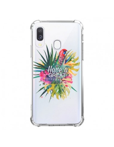 Coque Samsung Galaxy A40 Have a great summer Ete Perroquet Parrot - Eleaxart