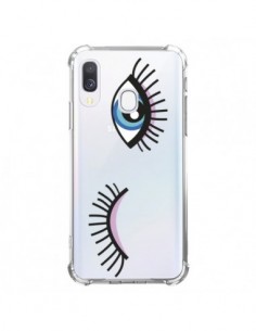 Coque Samsung Galaxy A40 Eyes Oeil Yeux Bleus...