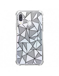 Coque Samsung Galaxy A40 Lignes Grilles Triangles Grid...