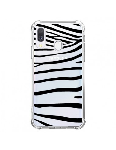 Coque Samsung Galaxy A40 Zebre Zebra Noir Transparente - Project M